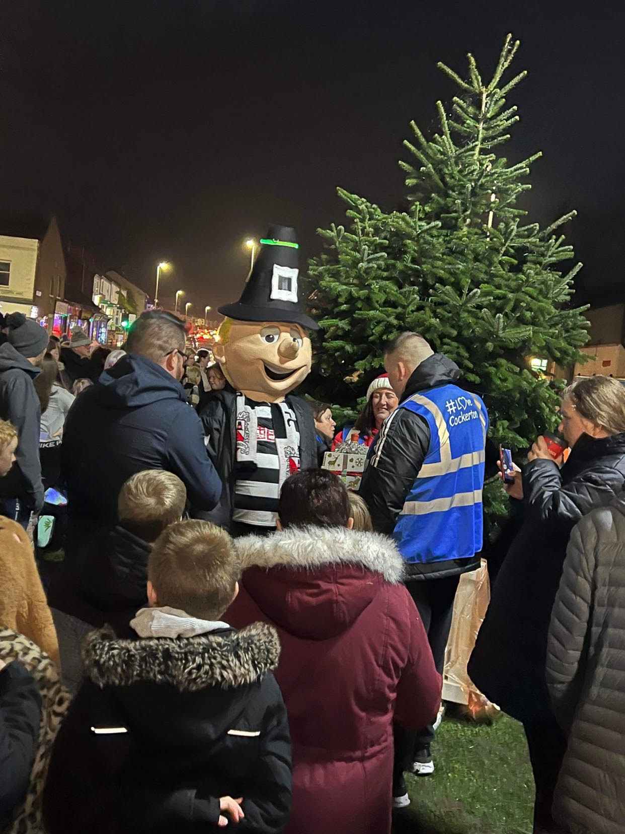Mr Q switches on the Christmas lights in Cockerton News Darlington